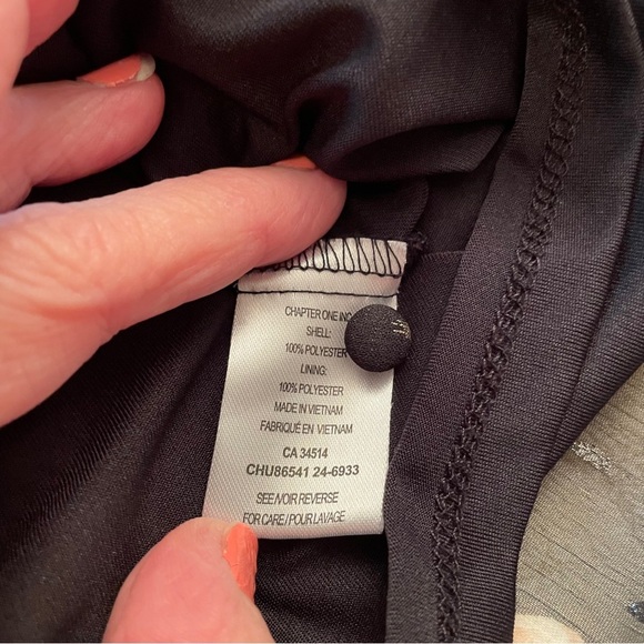 Haver & Blair London-Long Sleeves-High Neck-Lined-Floral Blouse-Gold Fleck-3X - Picture 11 of 14